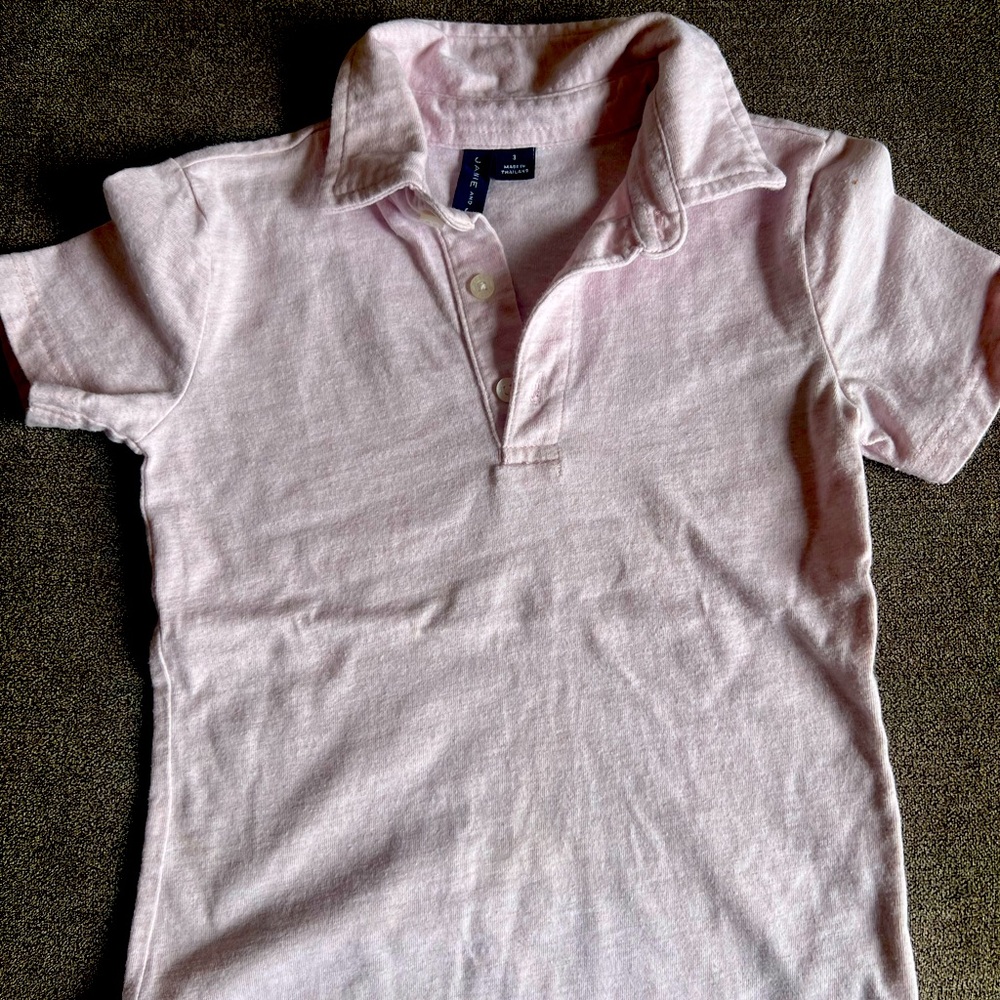 Light pink Janie and Jack golf shirt